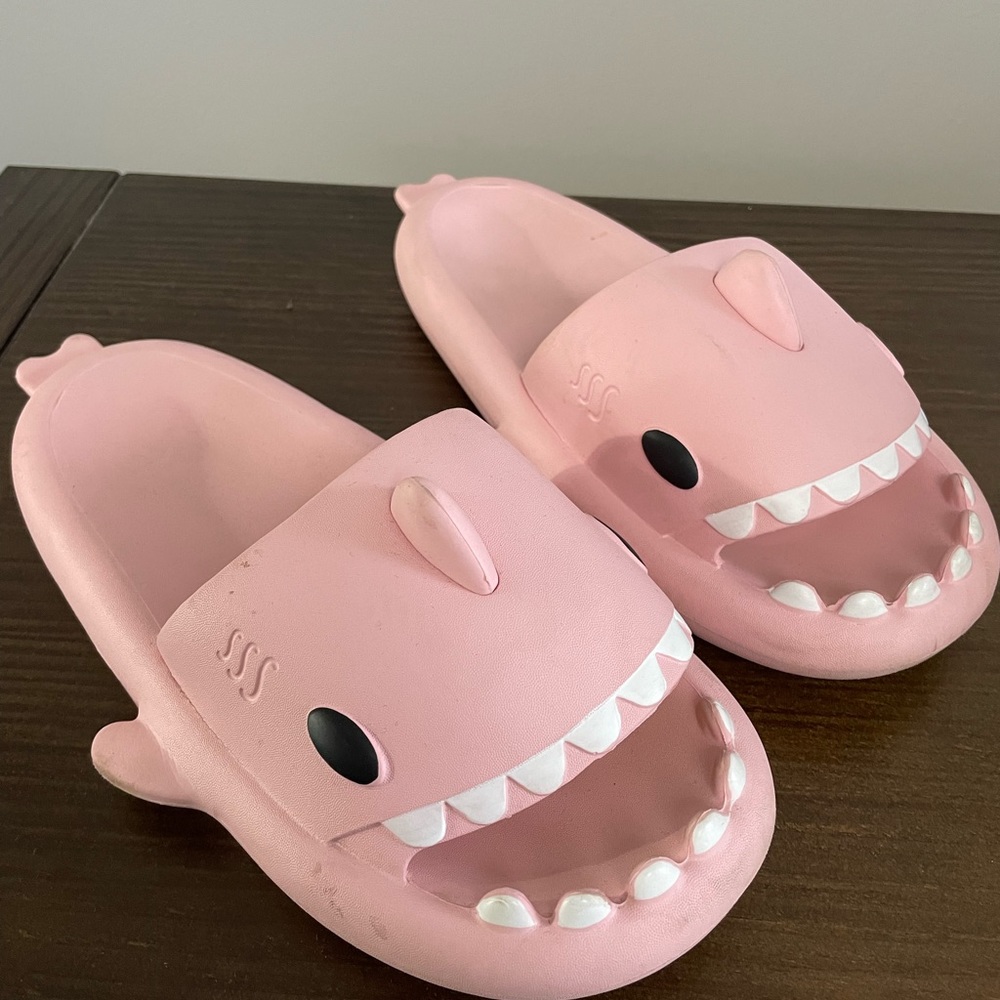Pink shark shoes